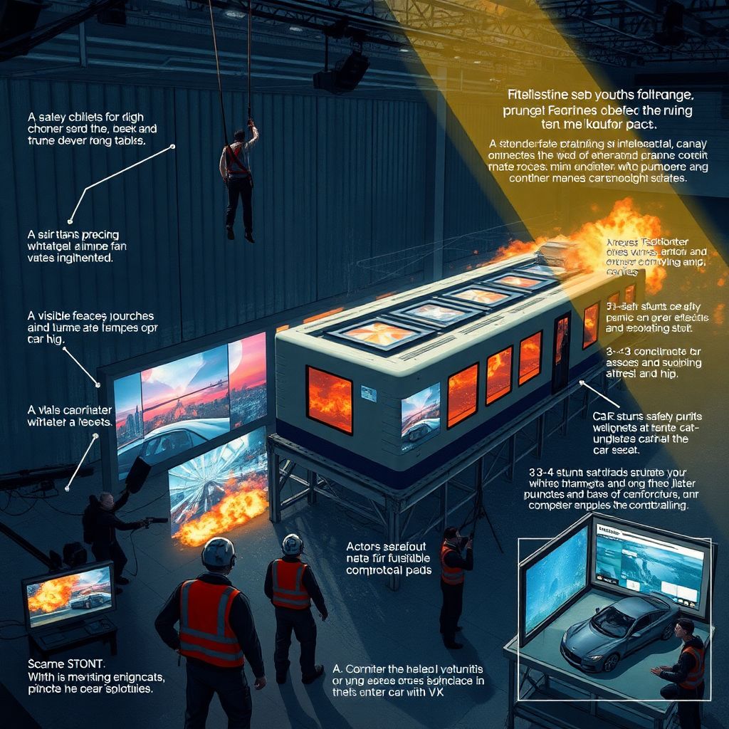 Визуальные трюки и безопасность при съемке опасных сцен в кино